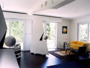 Cabasse, enceintes acoustique, Atlantis sphère, haut-parleurs, tri-axial, salon, Technophile Journal